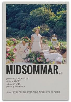 Midsommar Film-Leinwand-Poster, Raumdekor-Poster für Schlafzimmer, Wohnzimmer, Wände, 30 x 45 cm, ungerahmt