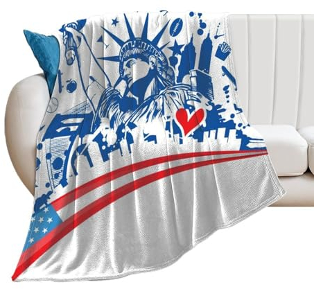 Kuscheldecke Amerika Flauschig Decke Weich Warme Fleecedecke Für Couch Bett Sofa 100×130cm