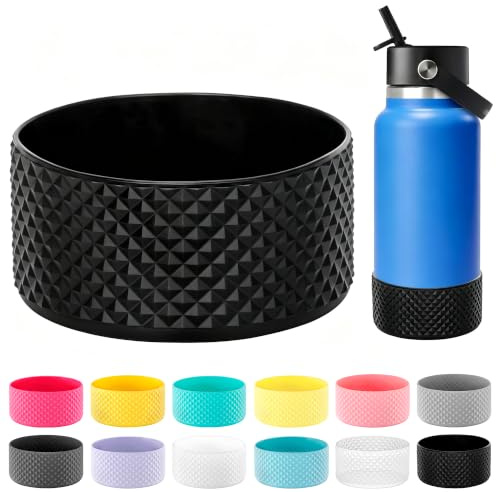 Soledea Silicone Sleeve Boot for 32oz 40oz Hydro Flask, Wide Mouth Water Bottle Boot Bottom Base for Simple Modern, Iron Flask,Owala,Frost Buddy Sports Buddy,TAL,RTIC and with Bottom Width of 3.56in