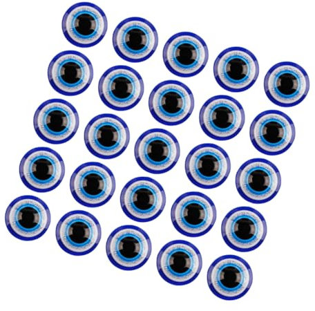 TOYANDONA Evil Eye Charm Patches 100pcs Resin Eye Dome for DIY Jewelry Making Craft Projects