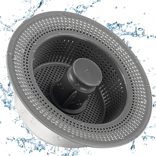 Vantency Upgraded 3 in 1 Kitchen Sink Drain Strainer and Stopper, Stainless Steel Metal Pop Up Sink Stopper, Clog-Free Kitchen Sink Strainer for US Standard 3-1/2 inch