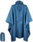 KUOGAS Wasserdicht Regenponcho Herren & Damen, Wiederverwendbar 3-in-1 Wasserdichter Poncho Regenjacke Unisex, für Camping, Wandern (Universalgröße, Blau)
