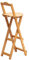 Bambus-Klapphocker, Hohe Klappbar Barhocker mit Rückenlehne, Tragbarer Klappstuhl Holz, für Outdoor, Camping, Küche, Geschäft, Café (Color : Primary Color 1pcs, Size : 75cm/30in)