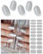 AutyaMee Semi Cured Gel Nail Strips (Glitter Diamond) - 20 PCS Nail Wraps | Salon Quality & Easy To Use | UV Light Required