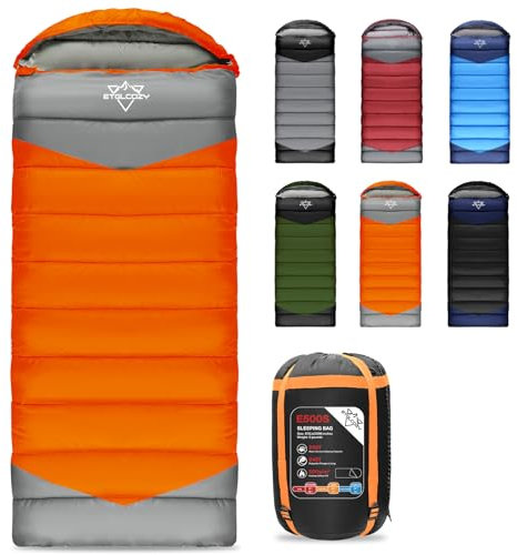 Schlafsäcke für Erwachsene & Kinder – Für Kaltes & Warmes Wetter Wasserdichter, Leichter Schlafsack für Camping, Wandern & Trekking (mit Kompressionssack) – Geeignet für 3-4 Jahreszeiten