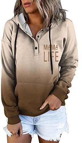 Cocila Black of Friday Damen Winterjacke Oversize Hoodie Damen Blau Hoody Teenager Jungs Sweatshirt Creme Damen Damen Pullover Ausgefallen Damen Sale Marken Blitzangebote