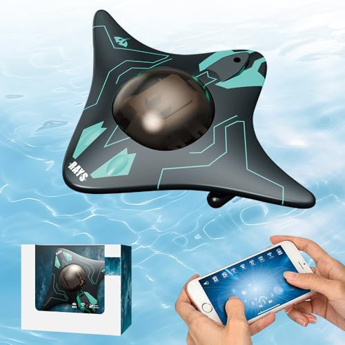 Mineup Ferngesteuertes Boot, Fernsteuerboot Mit High Definition Kamera, Rc Boot, App Drahtlose Steuerung, RC Wasserboot Spielzeug, Einstellbarer Kamerawinkel Für Freibäder Seen Teich