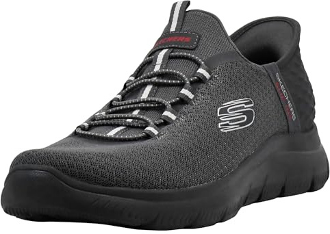 Skechers Summits High Range Slip-in Turnschuhe für Herren, zum Reinschlüpfen, grau dunkel, 45.5 EU Weit