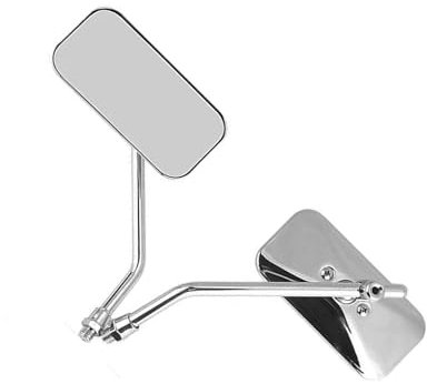 Motorradspiegel-Set Für Y&amaha Für Virago 535 Für Dragstar 1100 XSR 700 900 Motorrad 8 10mm Rückspiegel Retro Spiegel Universal Lenkerendenspiegel(Chrom)