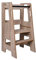 Industrial Living Lehrturm – Tritthocker – Lernen Tower – Montessori – Lernturm Küchenhelfer – Kind – Treppe – MDF – Walnuss (Eiche Grau)