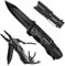ORSIFOW Coltello Multiuso, 5 in 1 Coltello Multifunzione Pinza Multiuso con Coltello, Pinze, Cacciavite per Campeggio, Coltello Multifunzione Incluso Torcia a LED