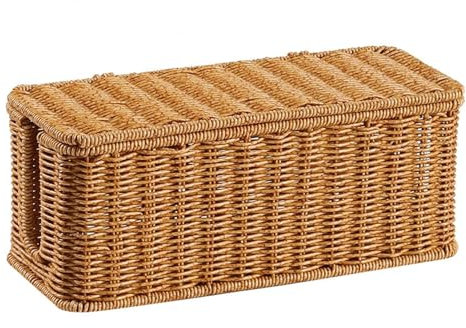Charging Station Basket, Cable Organizer Box With Lid, Hand-woven Wire Box Hider For TV, Computer, And USB Hub Cable Management Cable Organizer Box, Charging Station Basket With Lid, Hand-woven Wire H