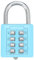 sourcing map Cadenas à combinaison à 8 chiffres avec bouton poussoir à 4 positions, mécanisme de verrouillage de sécurité pour casier, salle de sport, casier, armoire, boîte à outils (bleu lac, lot de