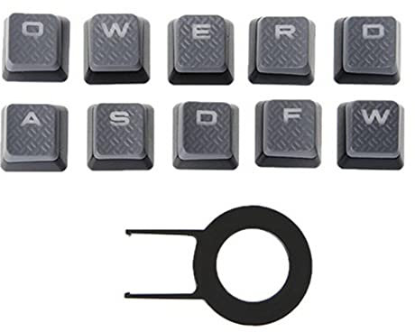 XHSESA Ersatz-Tastenkappen für Corsair K70 K65 K95 G710 RGB Strafe mechanische Tastaturen, Grau, 10 Stück