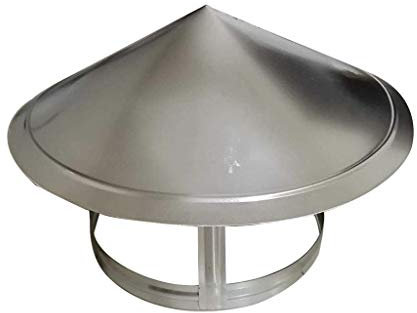 Protector de lluvia de acero inoxidable para conductos de ventilación, 300 mm de diámetro