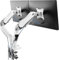 Claiks Dual Monitor Arm Desk Mount for 19 to 32 Inch Screens, Ergonomic Gas Monitor Arm Spring up to 9kg, VESA 75/100mm Stand Clamp, Height Adjustable Screen Arm with Tilt Swivel Rotation, White