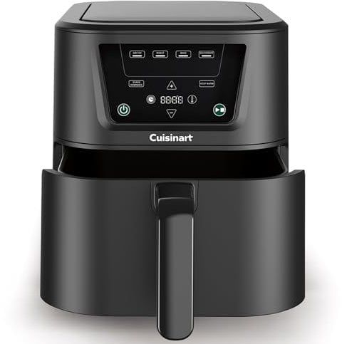 Cuisinart XL 7.6L Single Air Fryer, Compact Max 7-in-1 - PFAS Free - Chemical free cooking - 36 Percent slimmer footprint - Air Fry, Roast, Grill, Bake, Dehydrate, Max Crisp, Keep Warm-Dishwasher Safe