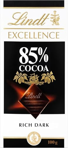 Lindt EXCELLENCE 85% Kakao - Edelbitter-Schokolade | 100 g Tafel | Extra kräftige Bitter-Schokolade | Intensiver Kakao-Geschmack | Dunkle Schokolade | Vegane Schokolade | Schokoladengeschenk