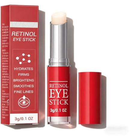 Retinol Eye balm Stick,Anti-Aging Firming & Moisturizing Balm,Moisturizing & anti-ging Firming Balm Under EyeCream Anti Aging, Reduces Puffiness Fine Lines with Upgraded Formula 0.1 OZ/3g(1pc)