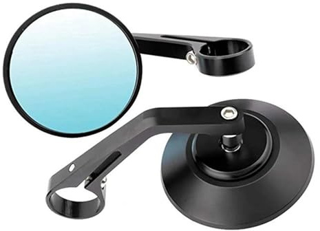 Motorcycle Rear View Mirror Black 7/8 Round CNC Cafe Racer Parts Side Bar End Motorbike For Suzuki GSXR1000 K1 K2 K3 K4 K5 K6 K7 K8 CRRYUQWWM