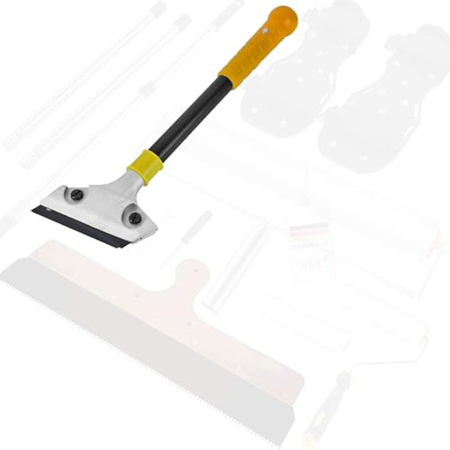VKE Spiked Roller Self Levelling with Splash Guard, Screeding Tools, Floor Squeegee Heavy Duty for Self Levelling Compound, Spike Shoes for Self Levelling Floor, (Only 30cm Wallpaper Remover)