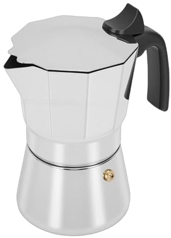 Sorandy Cafetière sur Cuisinière, Cafetière Italienne en Acier Inoxydable, Cuisinière à Gaz et à Induction Compatible avec un Nettoyage Rapide, Idéale pour le café Fort (6 Tasses 300ml)