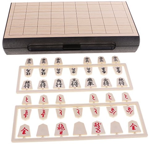 ZYIHNIRB Japanisches Schach Shogi Klappbrett, Reisespielset