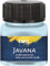 KREUL 90979 - Javana Stoffmalfarbe für helle und dunkle Stoffe, 20 ml Glas eisblau, brillante Farbe auf Wasserbasis, pastoser Charakter, zum Stempeln und Schablonieren, nach Fixierung waschecht