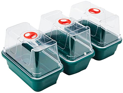 Garland Lot de 3 Mini propagateurs à dôme Haut Vert 13 x 17 x 13 cm