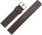 MARBURGER Uhrenarmband 18mm Leder Braun Silber Glatt - Montage Set 7621831000120