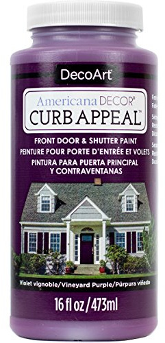 DecoArt Americana Décor Curb Appeal Door Jar Of Paint, Acrylic, Vineyard Purple, 7 x 7 x 15 cm