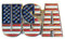 USA Amerika Stars & Stripes Flagge Rot Weiß Blau Metall Emaille Badge 25 mm