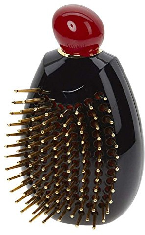 Jäneke Bürste Körper schwarz und Stacheln gold, Spitze rot – 85 g