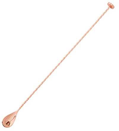 Bar Spoon Stiff Rame Cucchiaio per miscelazione con pestello per Barman Uso Professionale 40 cm | ebarman.com C-942