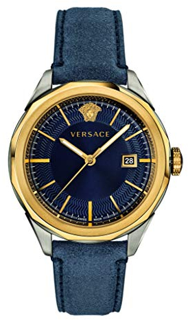 Versace Herren Armbanduhr Glaze Bicolor Blau - VERA00218