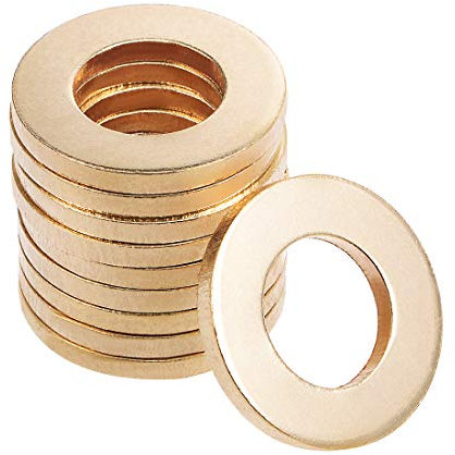 sourcing map 10pcs Joint Cuivre 16,5mmx30mmx3mm Rondelle plate cuivre boulon à vis