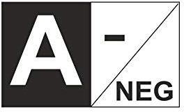 Akachafactory Aufkleber Sticker Auto Motorrad Fahne Flagge flaggen Blutgruppe A- A negativ