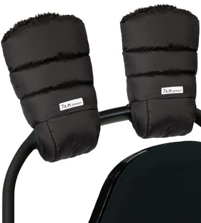 7AM Enfant Stroller Warmmuffs - Handwärmer mit Frostschutz, Kälteschutz, wasserabweisende und warme Handschuhe aus gewachster Baumwolle für Kinderwagen, Buggy- und Babyschale Griff