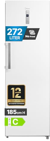 Midea 272L 2-in-1 Gefrierschrank & Kühlschrank, Umschaltbar, Freistehend | No Frost, 4-Sterne bis -24°C, 15kg Gefrierleistung, Leiser Inverter, Multi Air Flow, Touch-Steuerung, Weiß, MERU280MTC01EU