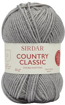Sirdar Country Classic DK Double Knitting, Silver Grey (872), 50g