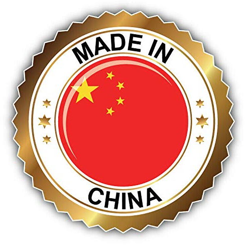 10cm! Klebe-Folie Wetterfest Made-IN-Germany Made In China Label G2426 UV&Waschanlagenfest Auto-Aufkleber Sticker Decal