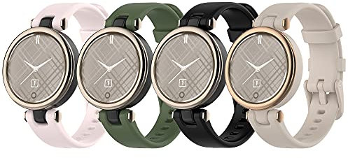 Cinturini di ricambio compatibili con Garmin Lily, unisex, in silicone, per sport femminili, accessori per smartwatch Garmin Lily da donna (4 pezzi - 1), 8.7 inches, Silicone, Quarzo sintetico