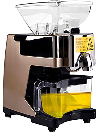 Pressa per Olio Completamente Automatica Macchina Piccolo Frantoio Multifunzione Intelligente per Uso Domestico, Spremitura A Caldo EA Freddo, Resa in Olio >95%, 36x16x36 Cm