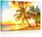 lightbox multicolor | Bilder mit LED Beleuchtung | Sonnenuntergang in der Karibik auf Barbados | 100x70 cm | Fully Lighted