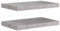 vidaXL 2X Etagères Murales Flottantes Etagères Suspendues Supports Muraux Salon Salle de Séjour Maison Intérieur Gris Béton 50x23x3,8 cm MDF