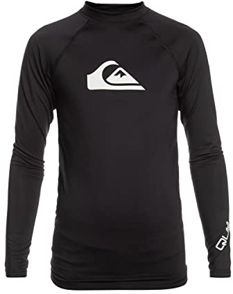 Quiksilver All Time - Langärmliger Rashguard mit UPF 50 für Jungen 8-16 Schwarz