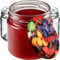 KADAX Bocaux hermétiques en verre de 200 ml, petits plateaux avec couvercle à vis pour fruits en conserve, confitures et miel (lot de 20, fruits colorés)