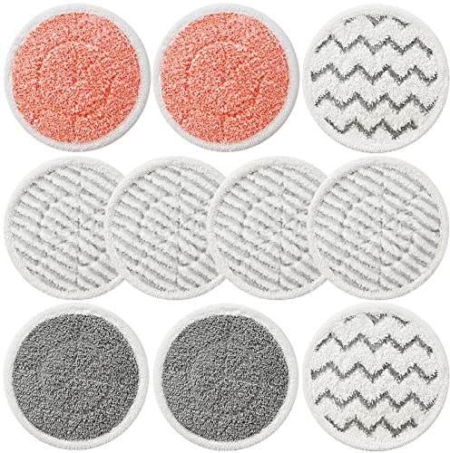 10 Pack Upgraded S7001 Pads Replacement Steam Mop Pads for Shark S7001,S7201,S7000,S7000AMZ,S7001TGT Series Steam Mop Pads,Steam & Scrub All-in-One Scrubbing Mop Pads, Compare Part Model #: XKITP7000
