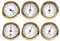 RUNLAIKEJI Traditionelle Wetterstation, Barometer, Thermometer, Hygrometer, Uhr, Thermometer und Hygrometer, Gezeitenmesser, Wetterstation Innen- und Außenbereich, Barometer Wetterinstrumente