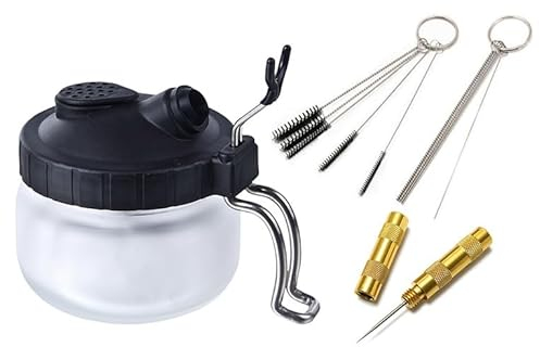 Fine-Art Airbrush Reinigungsset 614 I Airbrush Clean Pot 4 in 1 I Reinigungstopf mit Halter I Airbrush Reiniger I Airbrush zubehör I Airbrush Cleaner Reinigungstopf - mit Kohlefilter